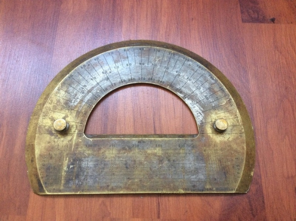 Транспортир геодезический. Российская Империя, Царство Польское, Варшава, Г.Герлях, 1910-е гг. 
